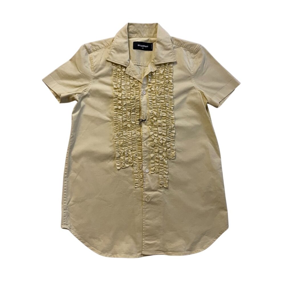 Dsquared2 Shirt Cotton Yellow Size XS NWT Made in Italy